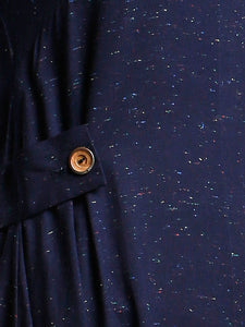 SOLD OUT- NAVY NEPS TAB DETAIL DRESS