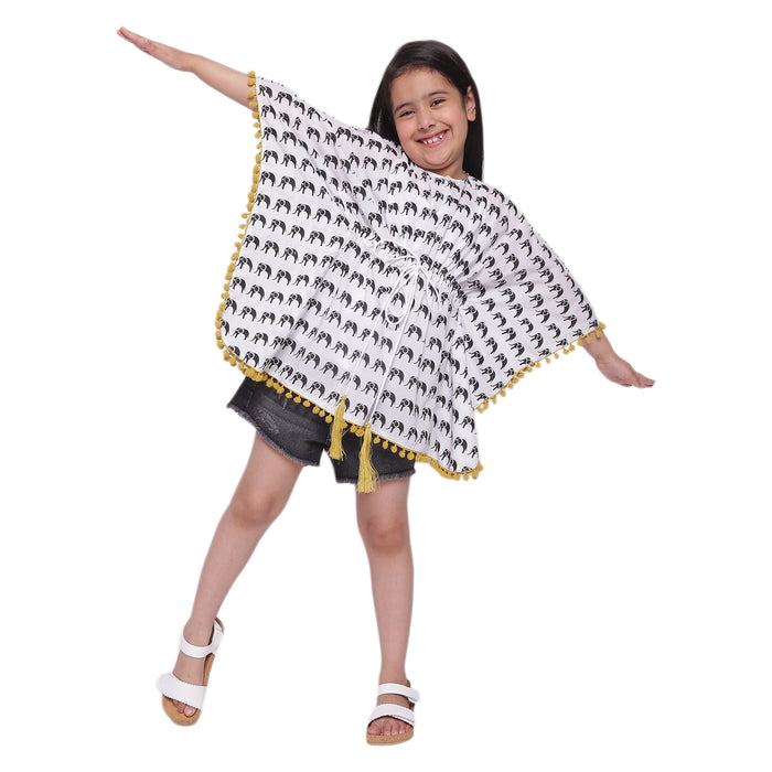 B&W ELEPHANT KAFTAN- KIDS