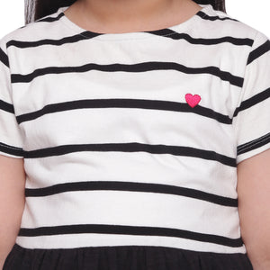 Striped Black & White Dress