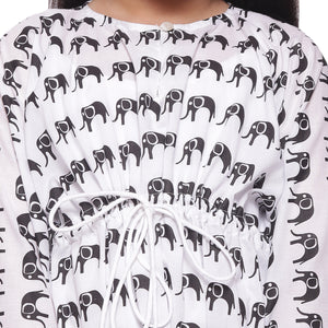 B&W ELEPHANT KAFTAN- KIDS