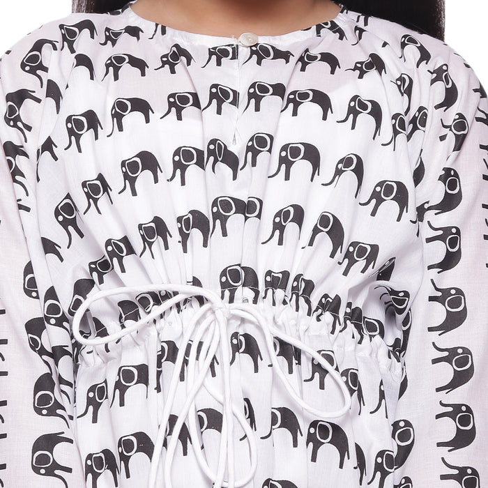 B&W ELEPHANT KAFTAN- KIDS