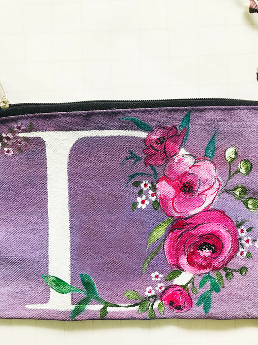 MAUVE "D" ALPHABET MULTIPURPOSE POUCH (SOLD OUT)