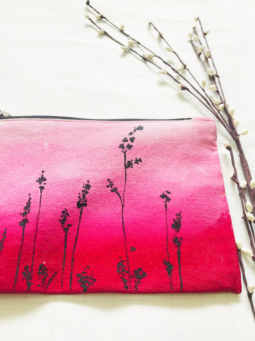 PINK OMBRE' FERN MULTIPURPOSE POUCH