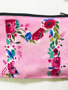 PINK "M" ALPHABET MULTIPURPOSE POUCH (SOLD OUT)