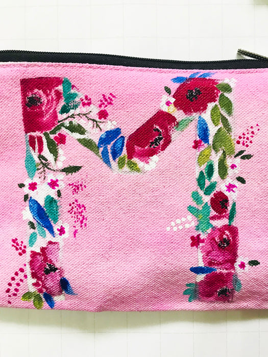 PINK "M" ALPHABET MULTIPURPOSE POUCH (SOLD OUT)