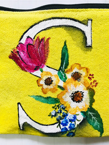YELLOW "S" ALPHABET MULTIPURPOSE POUCH (SOLD OUT)