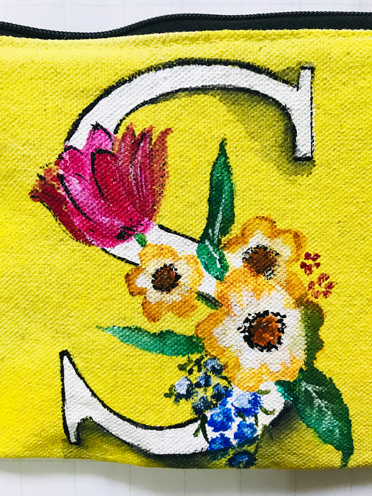 YELLOW "S" ALPHABET MULTIPURPOSE POUCH (SOLD OUT)