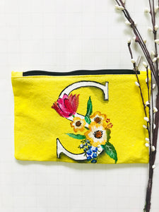 YELLOW "S" ALPHABET MULTIPURPOSE POUCH (SOLD OUT)