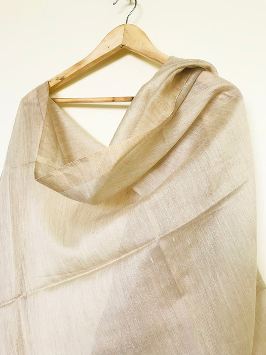HAND-WOVEN SILK CHANDERI TUSSAR DUPATTA