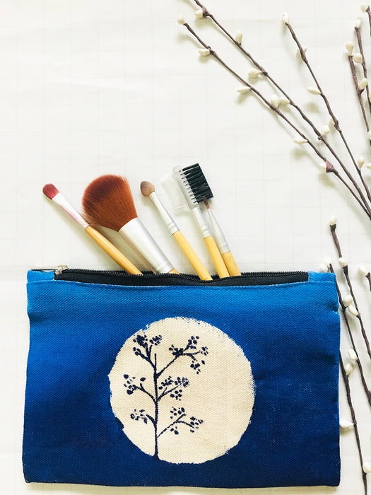 INDIGO OMBRE' FERN MULTIPURPOSE POUCH