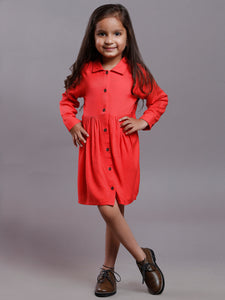 CORAL NEPS SHIRT DRESS