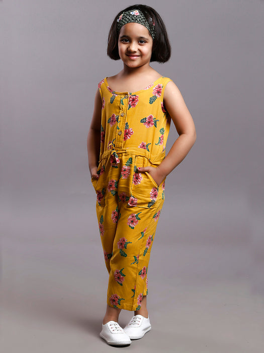 CORN YELLOW TROPICAL JUMPSUIT