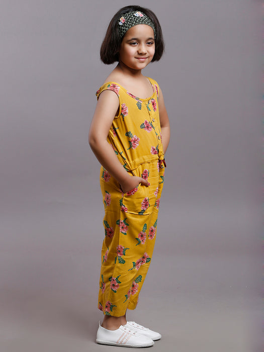 CORN YELLOW TROPICAL JUMPSUIT