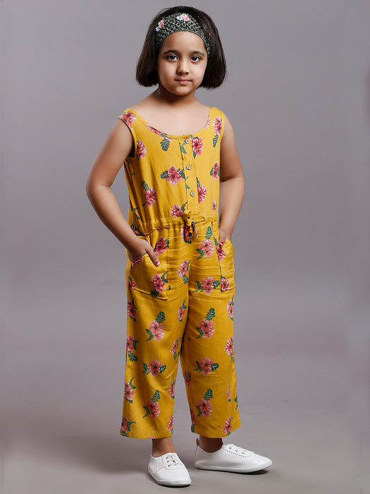 CORN YELLOW TROPICAL JUMPSUIT