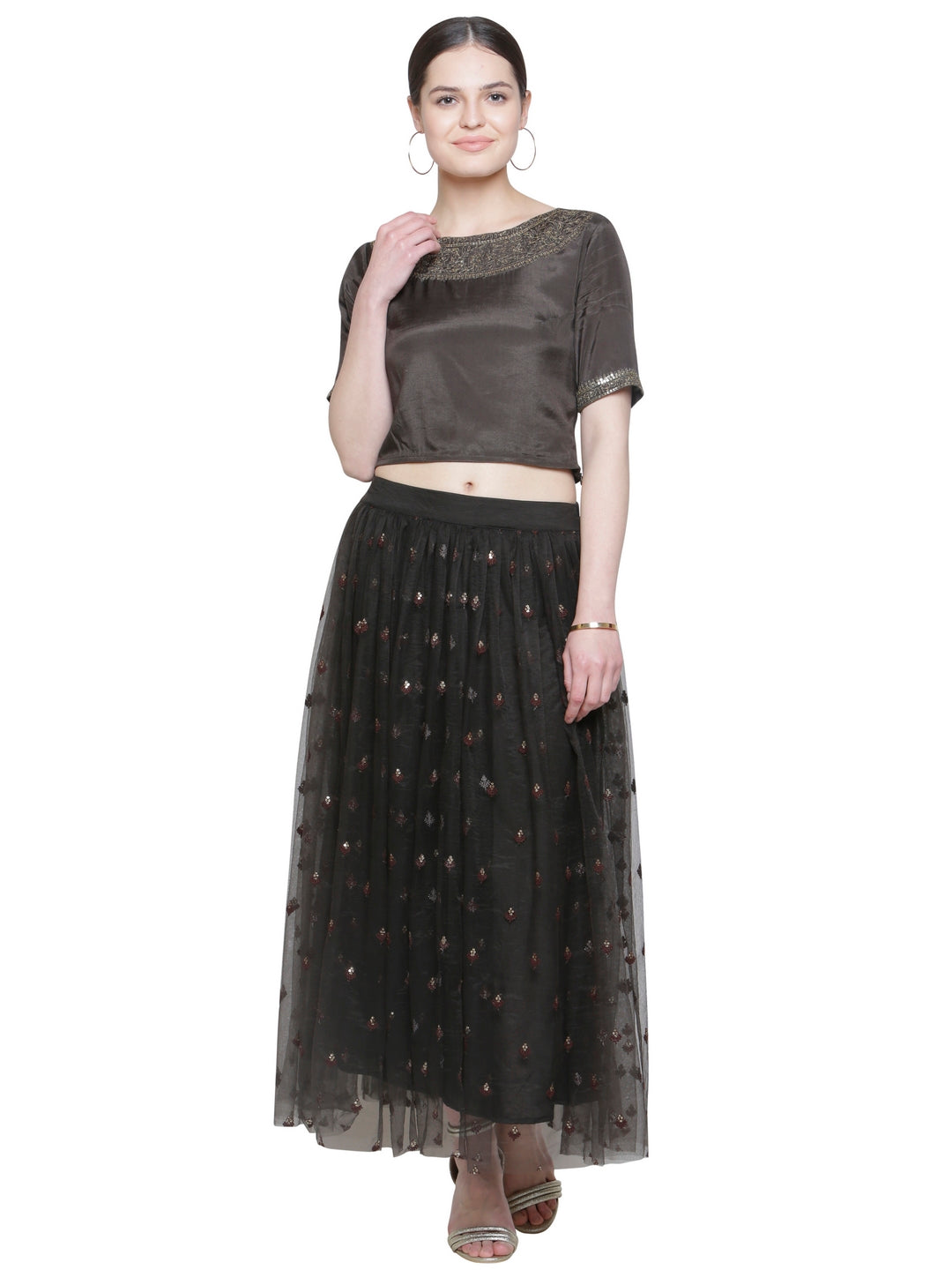 EMBELLISHED TULLE SKIRT