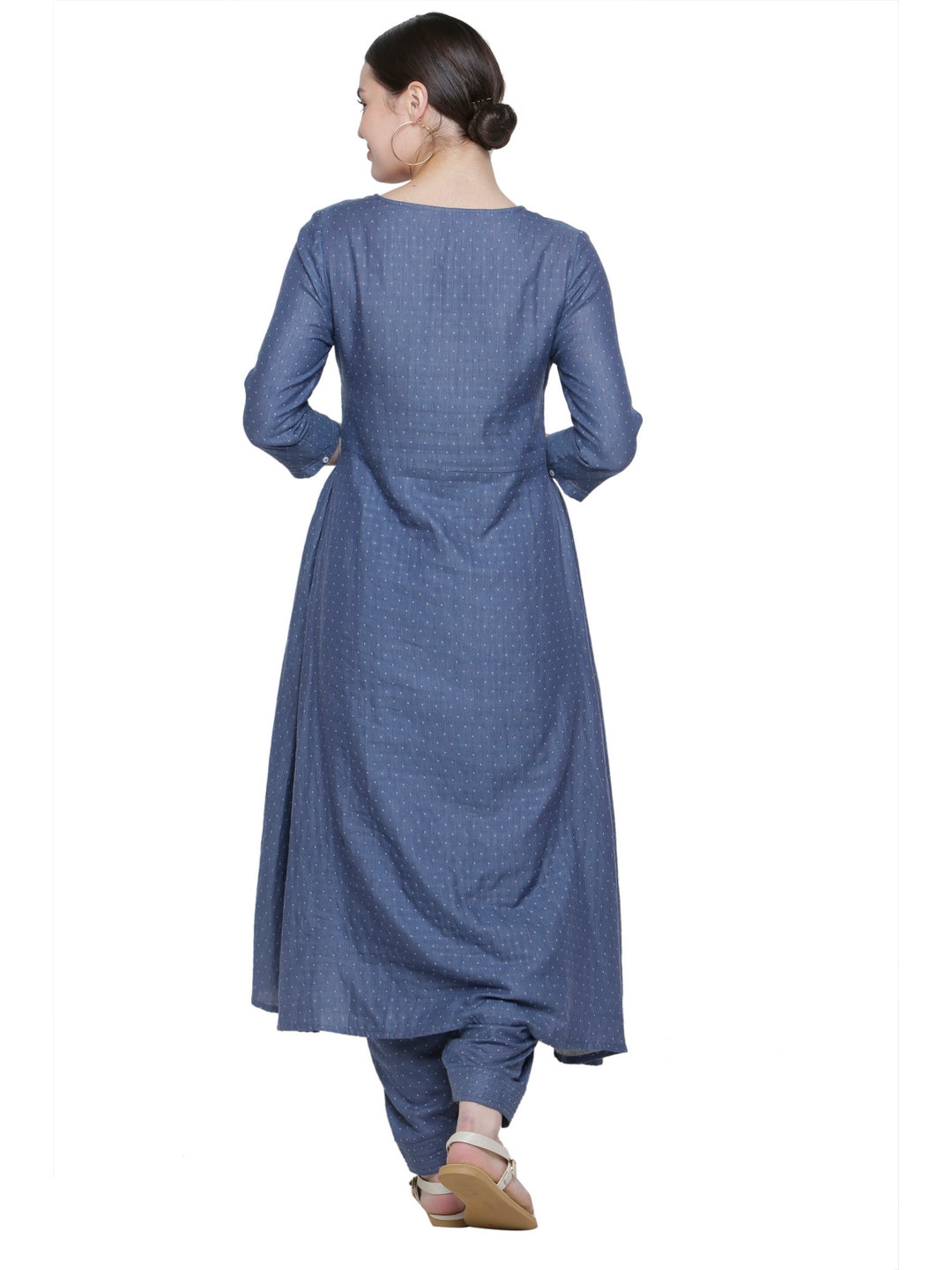 TEXTURED SIDE TAB DETAIL KURTA & DHOTI PANTS-SET