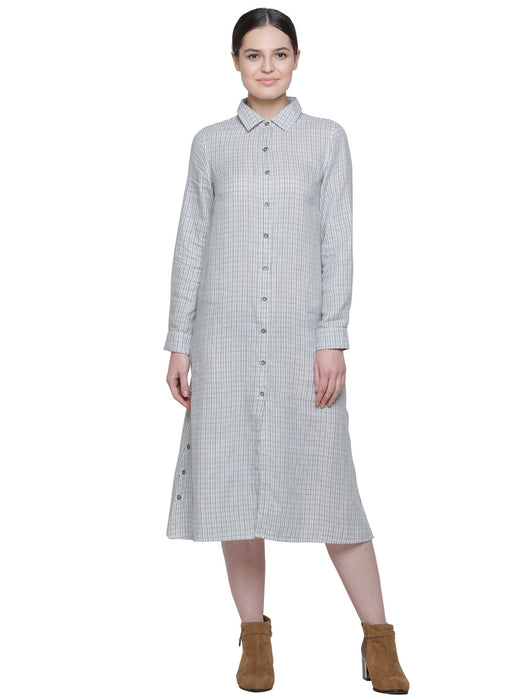 DOUBLE CLOTH SIDE BUTTON DETAIL TUNIC