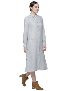 DOUBLE CLOTH SIDE BUTTON DETAIL TUNIC