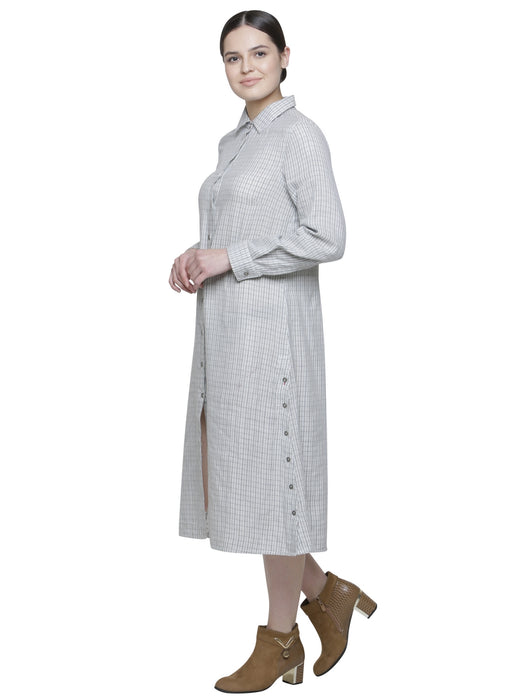 DOUBLE CLOTH SIDE BUTTON DETAIL TUNIC