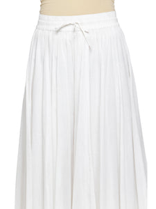 ECRU CRINKLED BEAD DETAIL CULOTTES