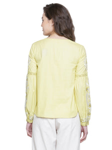 SOLD OUT- EMBROIDERED LACE DETAIL TOP