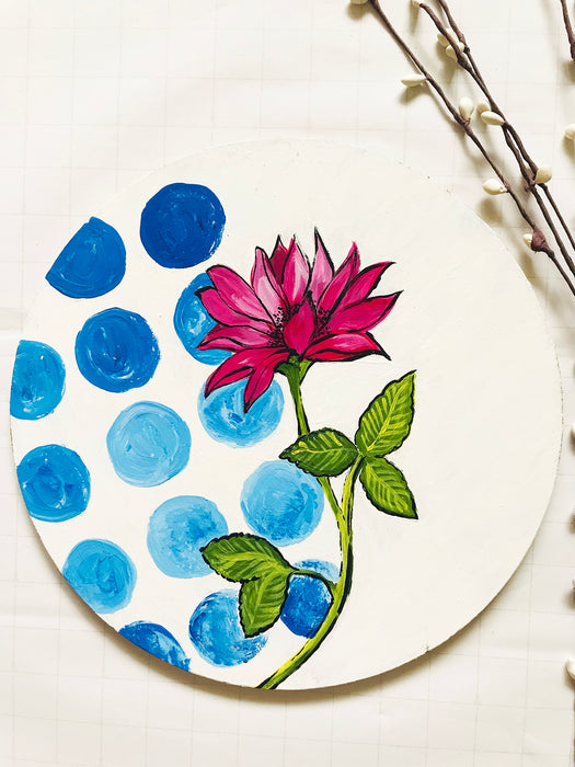 Say it with "POLKAS & FLOWERS" wall plate