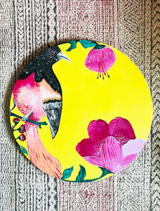 (SOLD OUT)   "THE SUNSHINE BIRD" WALL PLATE
