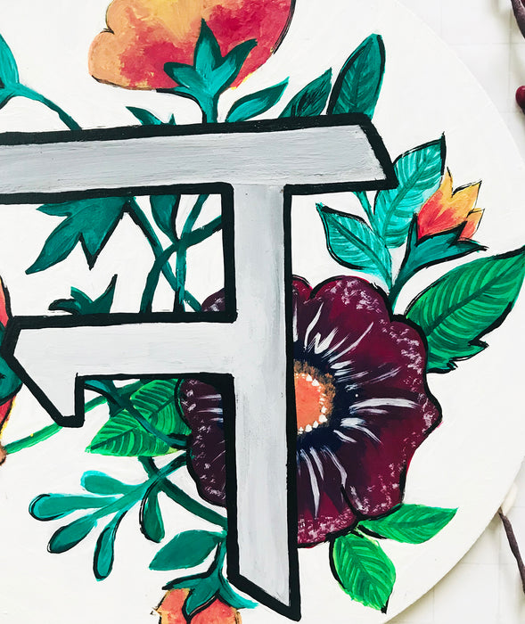 "N" ALPHABET WALL PLATE in Hindi