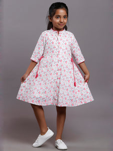 FLORAL SIDE TIE DRESS- DAUGHTERS
