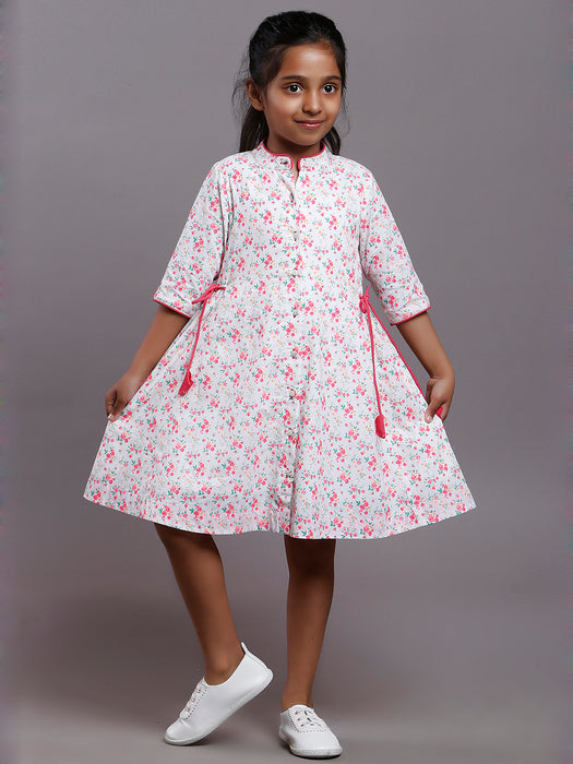 FLORAL SIDE TIE DRESS- DAUGHTERS