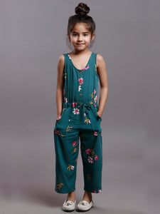 FOREST GREEN TROPICAL JUMPSUIT