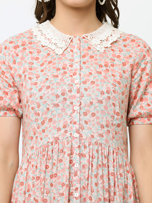 FLORAL VINTAGE LACE COLLAR DRESS The Pink Tint Store FLORAL VINTAGE LACE COLLAR DRESS The Pink Tint Store
