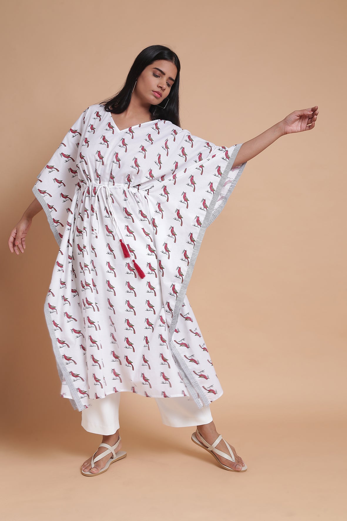 "CHIRPING BIRDS" LONG KAFTAN