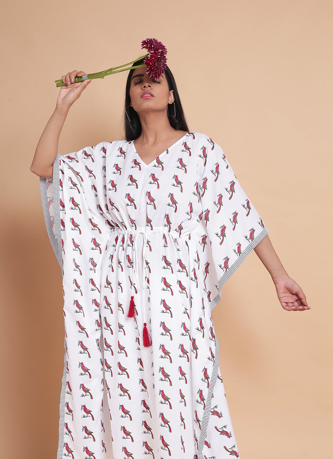 "CHIRPING BIRDS" LONG KAFTAN