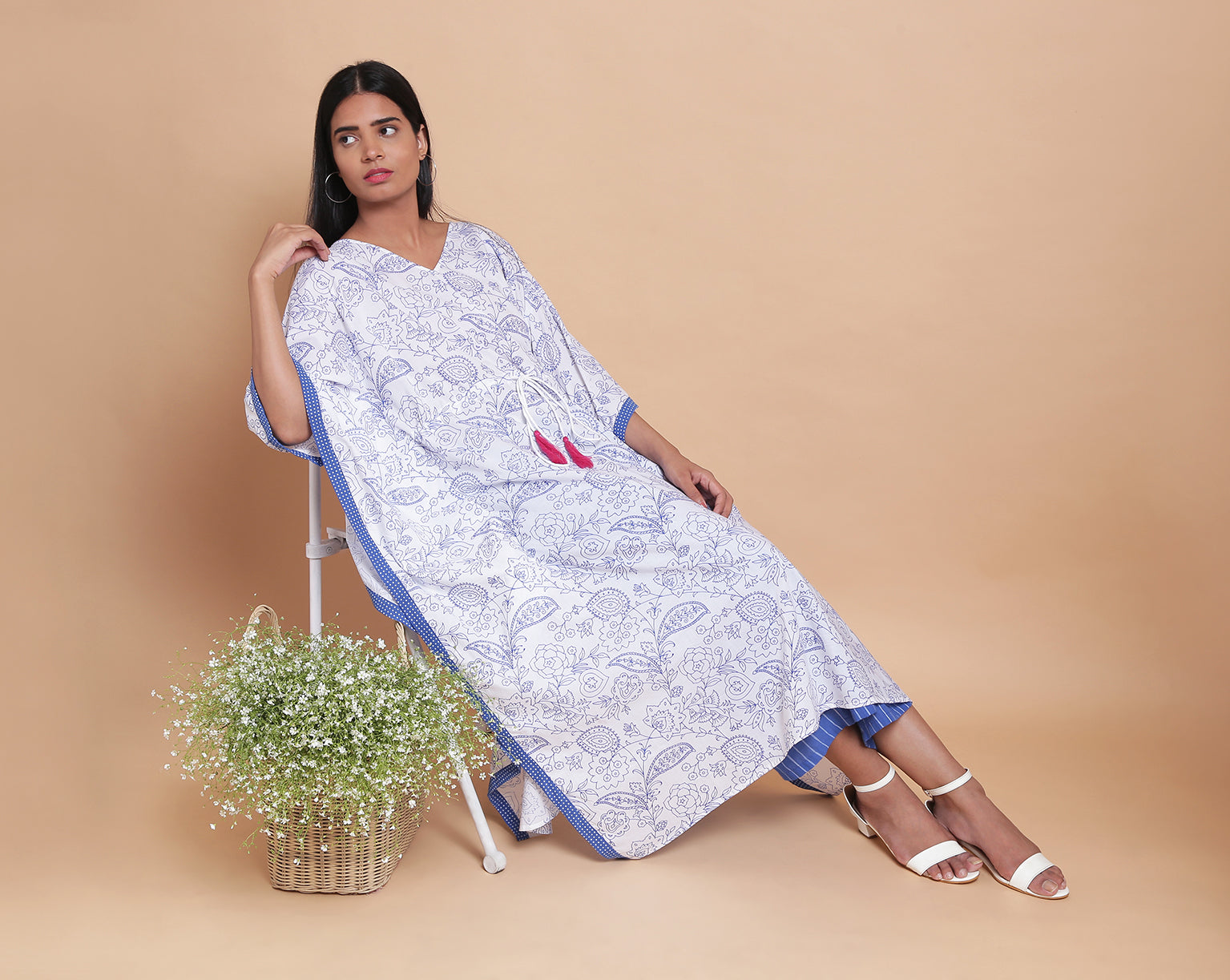 "FEELING A LITTLE BLUE" LONG KAFTAN
