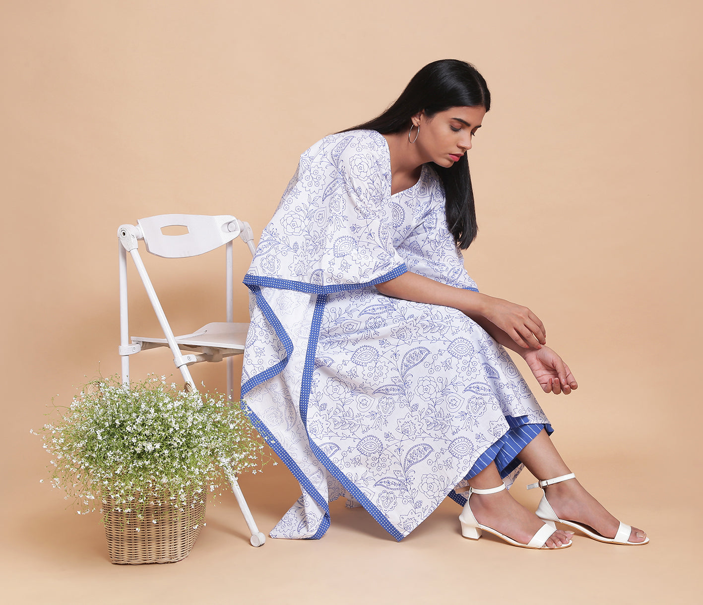 "FEELING A LITTLE BLUE" LONG KAFTAN