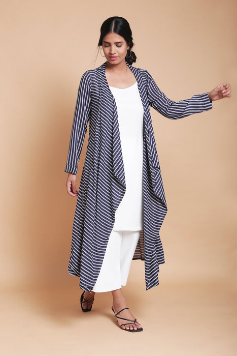 "The Versatile Summer Cover-up"  in Navy Stripes