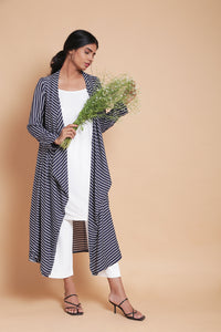 "The Versatile Summer Cover-up"  in Navy Stripes