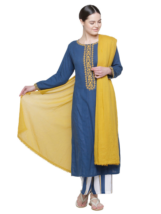 MUSTARD LACE DETAIL VOILE DRAPE