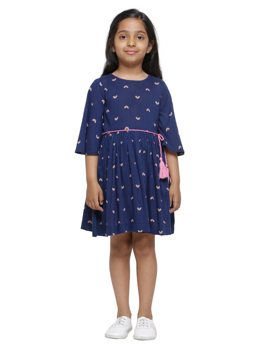 NAVY RAINBOW  DRESS
