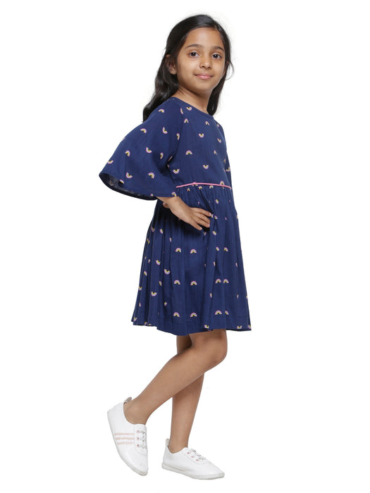 NAVY RAINBOW  DRESS