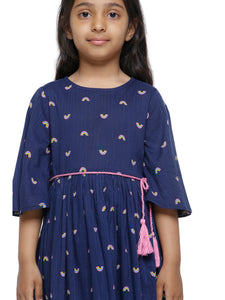 NAVY RAINBOW  DRESS