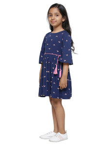 NAVY RAINBOW  DRESS