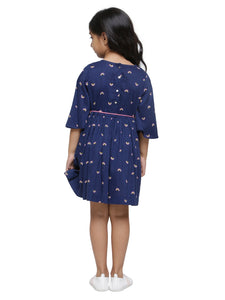 NAVY RAINBOW  DRESS