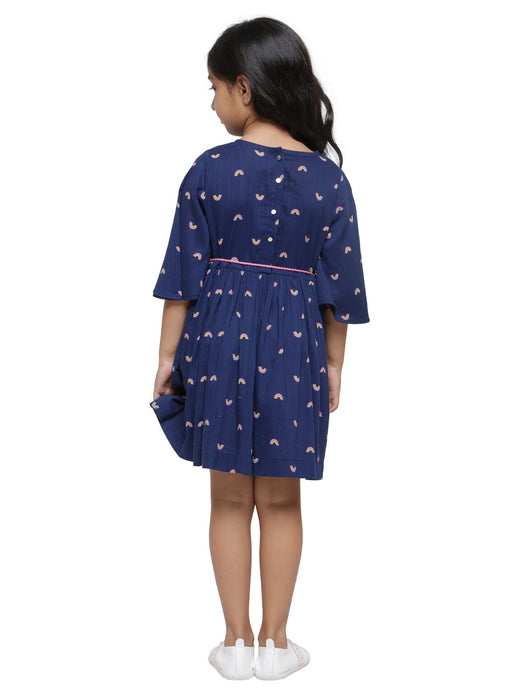 NAVY RAINBOW  DRESS