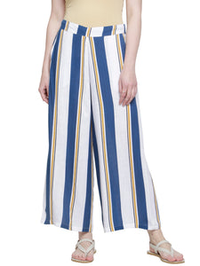 NAVY YELLOW SLUB STRIPE PANTS