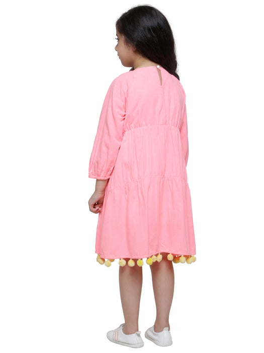 NEON PINK POM-POM DRESS