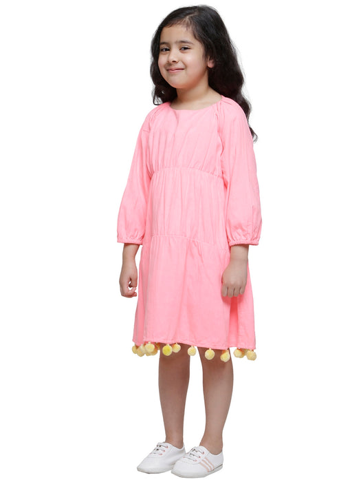 NEON PINK POM-POM DRESS