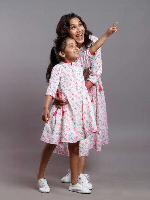 FLORAL SIDE TIE DRESS- DAUGHTERS