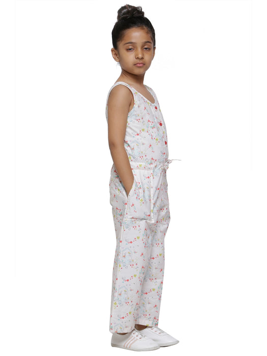 PEACH HOUSE PRINT JUMPSUIT